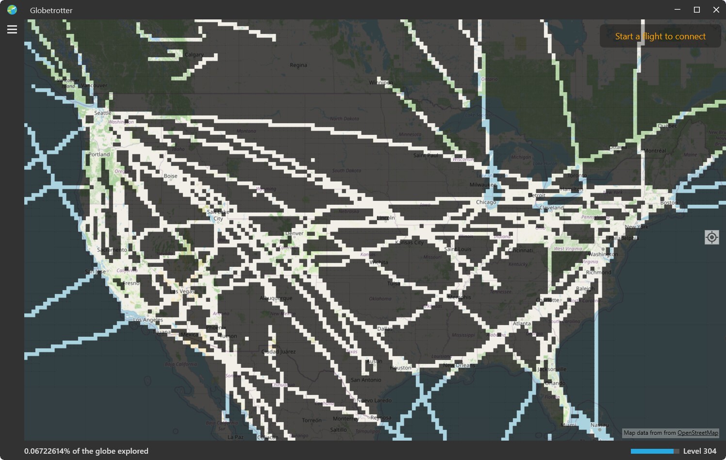 Before screenshot of Globetrotter